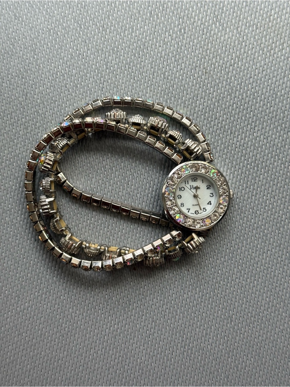 Viviani Rhinestone stretch Watch - silver tone - Picture 5 of 9